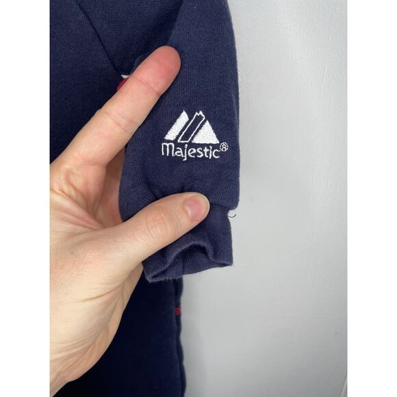 Boston Red Socks Baby Fleece One Piece Suit Navy Blue Majestic 6/9 months Snaps - Picture 6 of 10